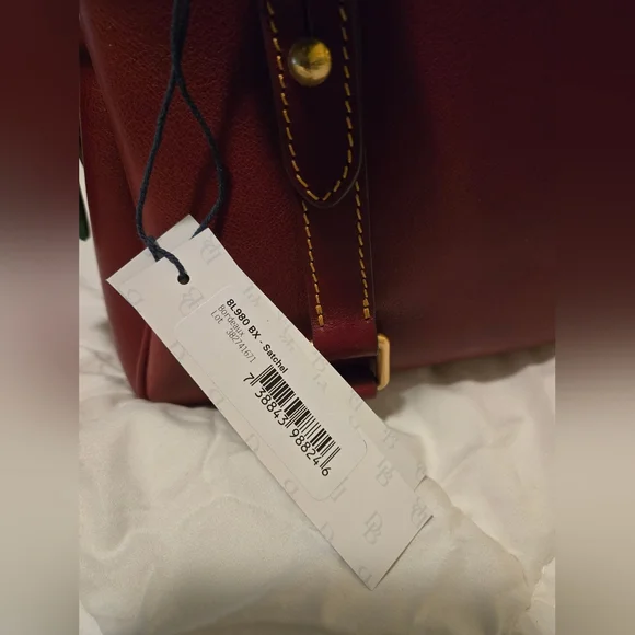 Nwt Dooney & Bourke Bordeaux Florentine Leather Satchel - Picture 4 of 6